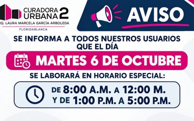Horario de atención 6 de octubre 2026